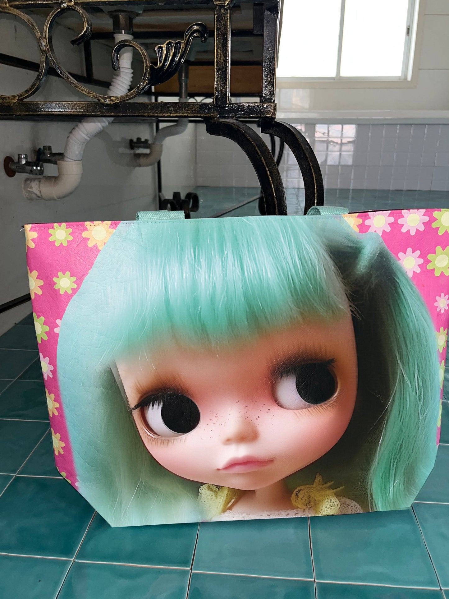 Oogreenapple - Y2K Doll Print Tote Bag bag Oogreenapple