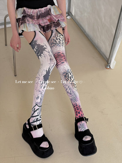 LET ME SEE - Ultra Thin Graphic Tights tights let me see