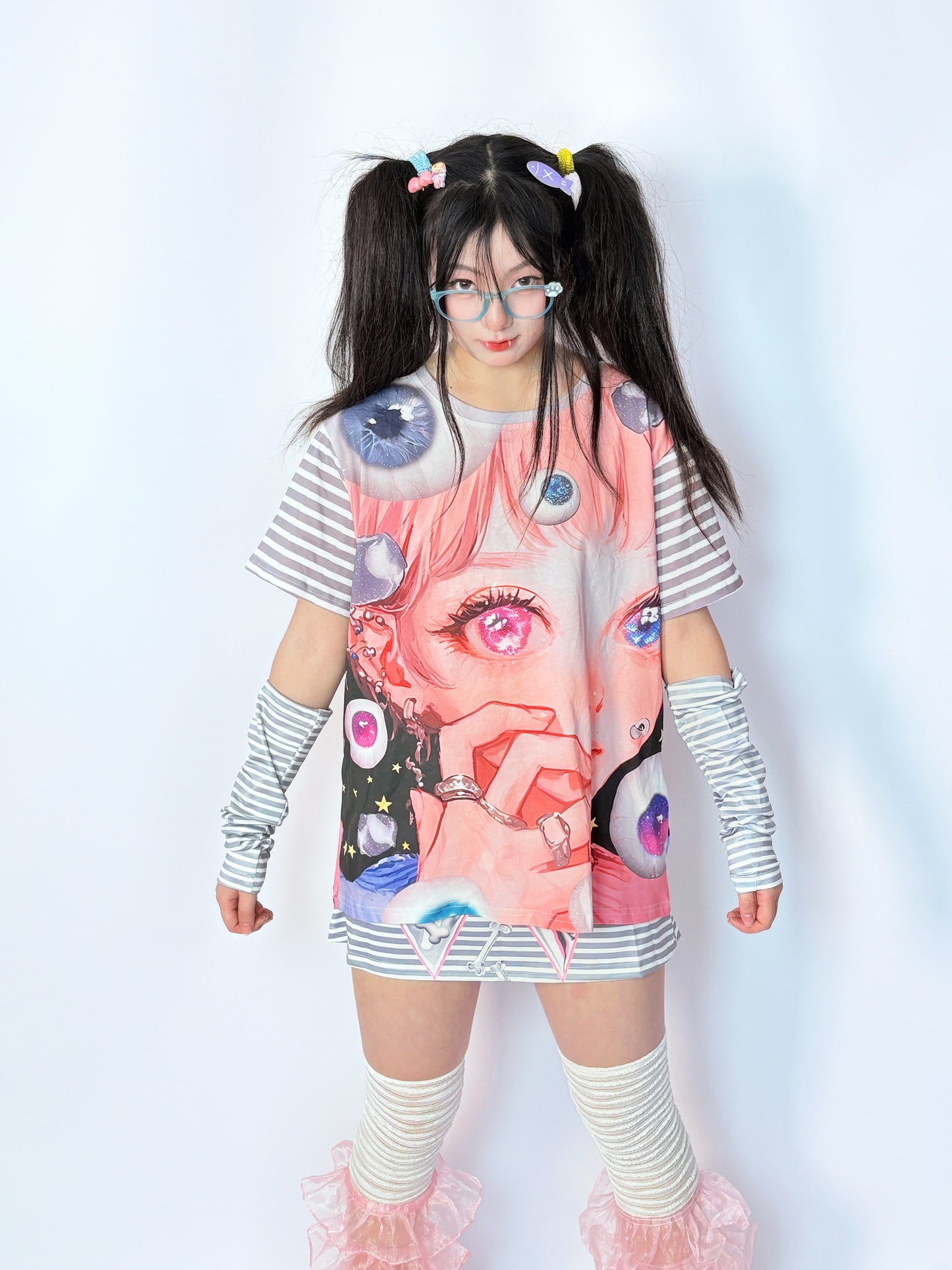 LEERROO Eye Earth Tee | Harajuku Y2K Oversized Cotton T-shirt tshirt Leerroo
