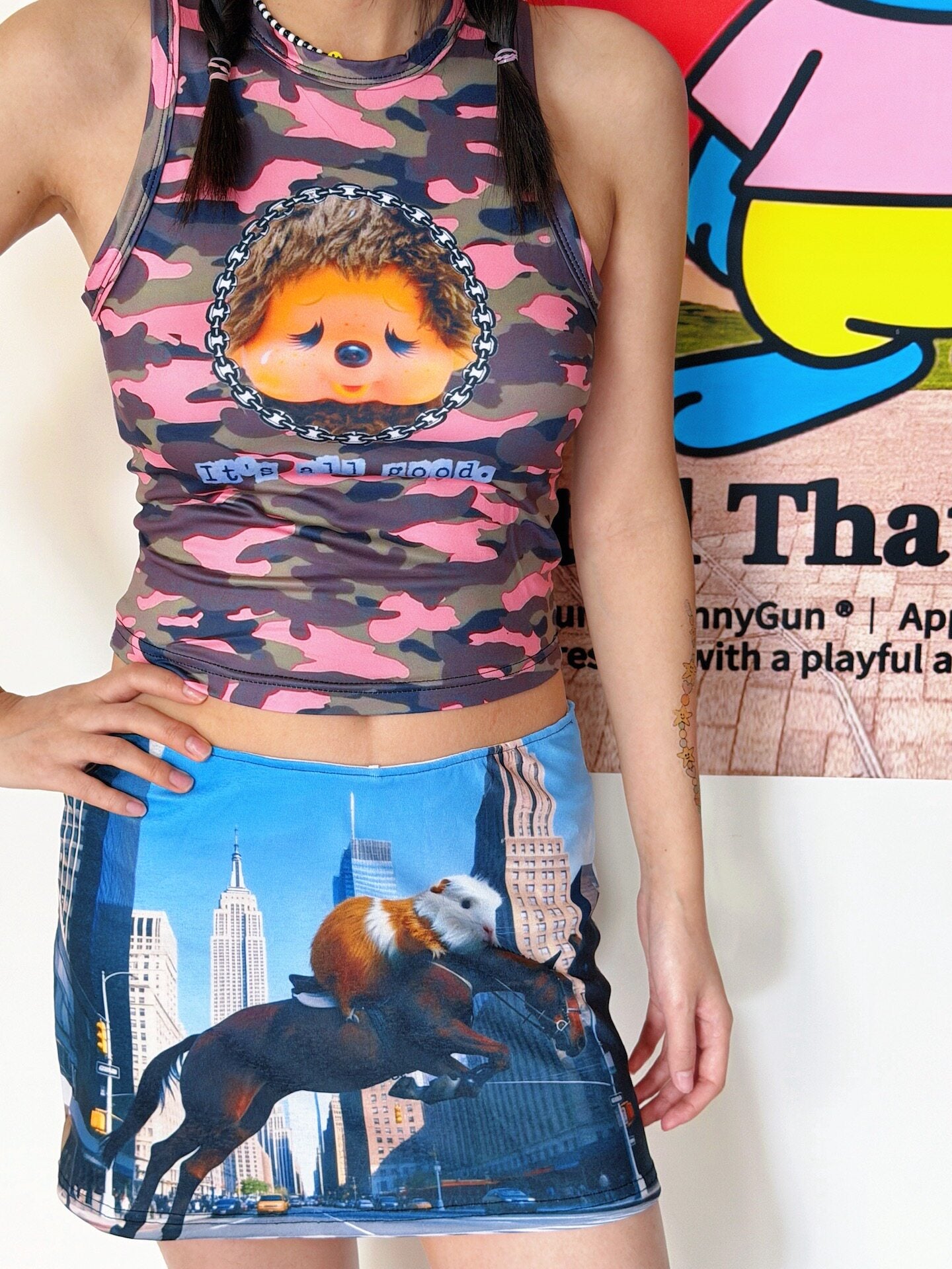 bunnybunnygun - Y2K Stretch Tank Top camisole bunnybunnygun