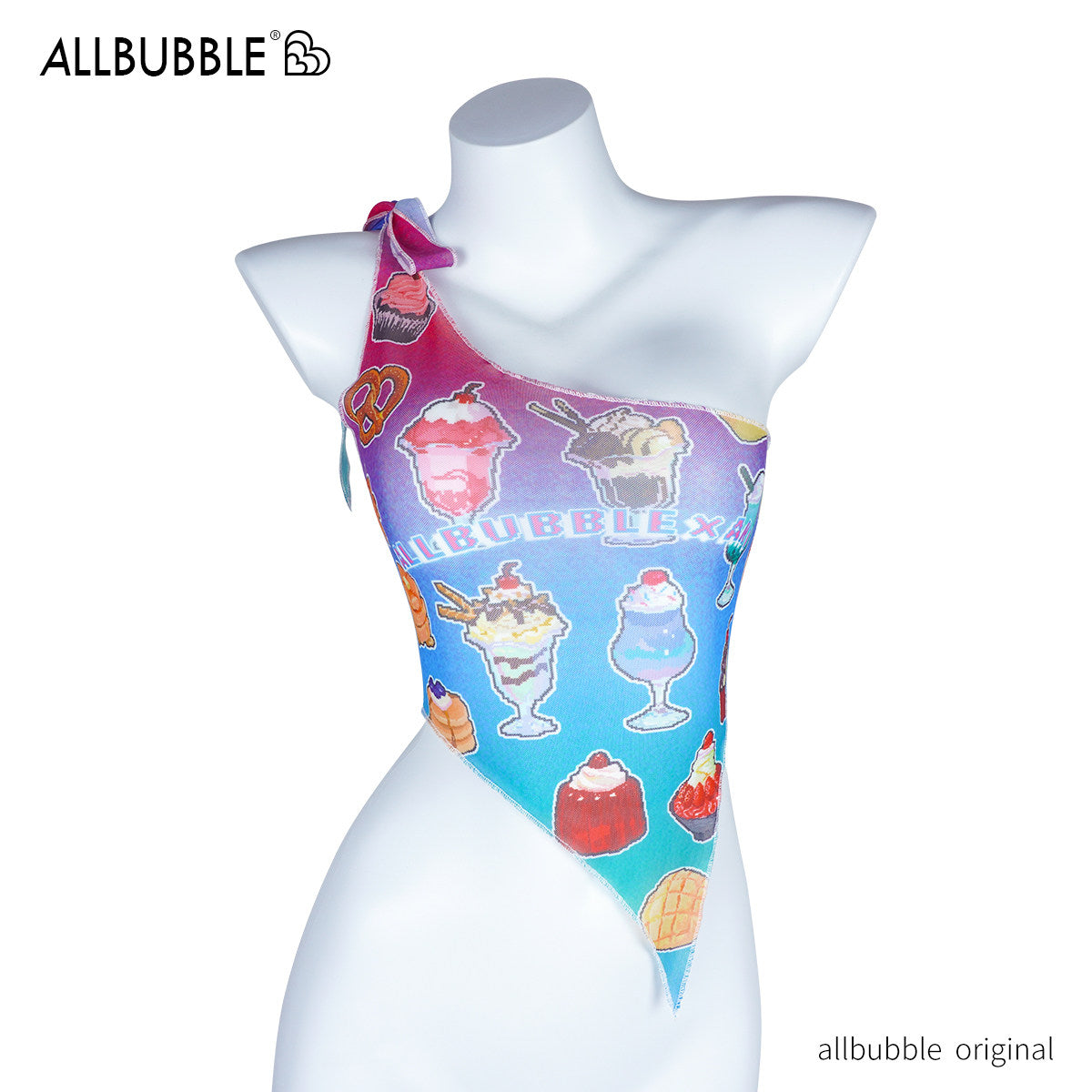 Allbubble - Fruity Mesh One Shoulder Top tank top Allbubble