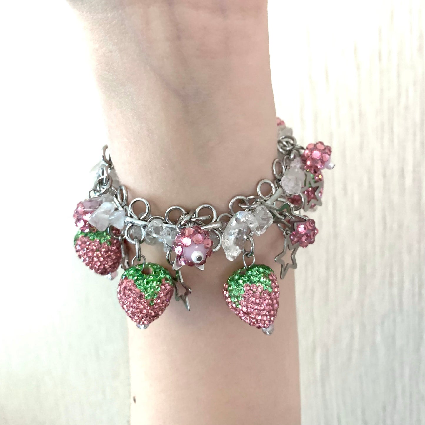 Pocketbabe - Sparkly Strawberry Crystal Bracelet bracelet pocket babe
