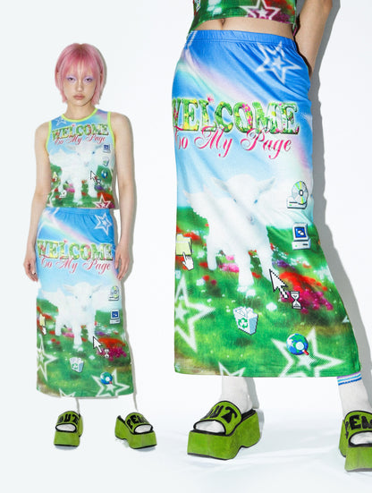 DeadEndKids - Cute Graphic A-Line Skirt skirt DeadEndKids