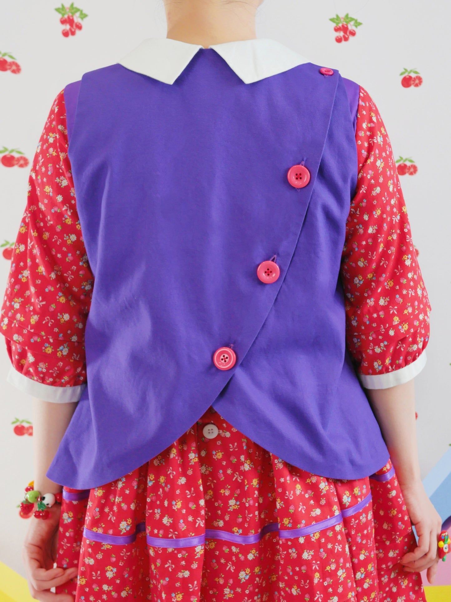 GOODBABY - Purple Patchwork Bear Vest vest goodbaby