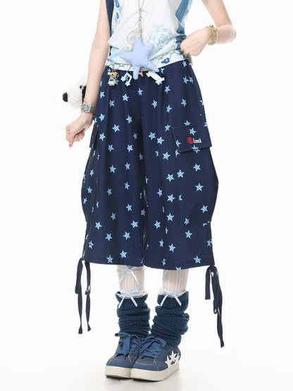 Languid Park - Star Cargo Drawstring Shorts shorts Languid Park