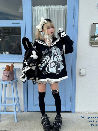 Three Poisons - Anime Sailor Collar Cardigan Top cardigan Three Poisons