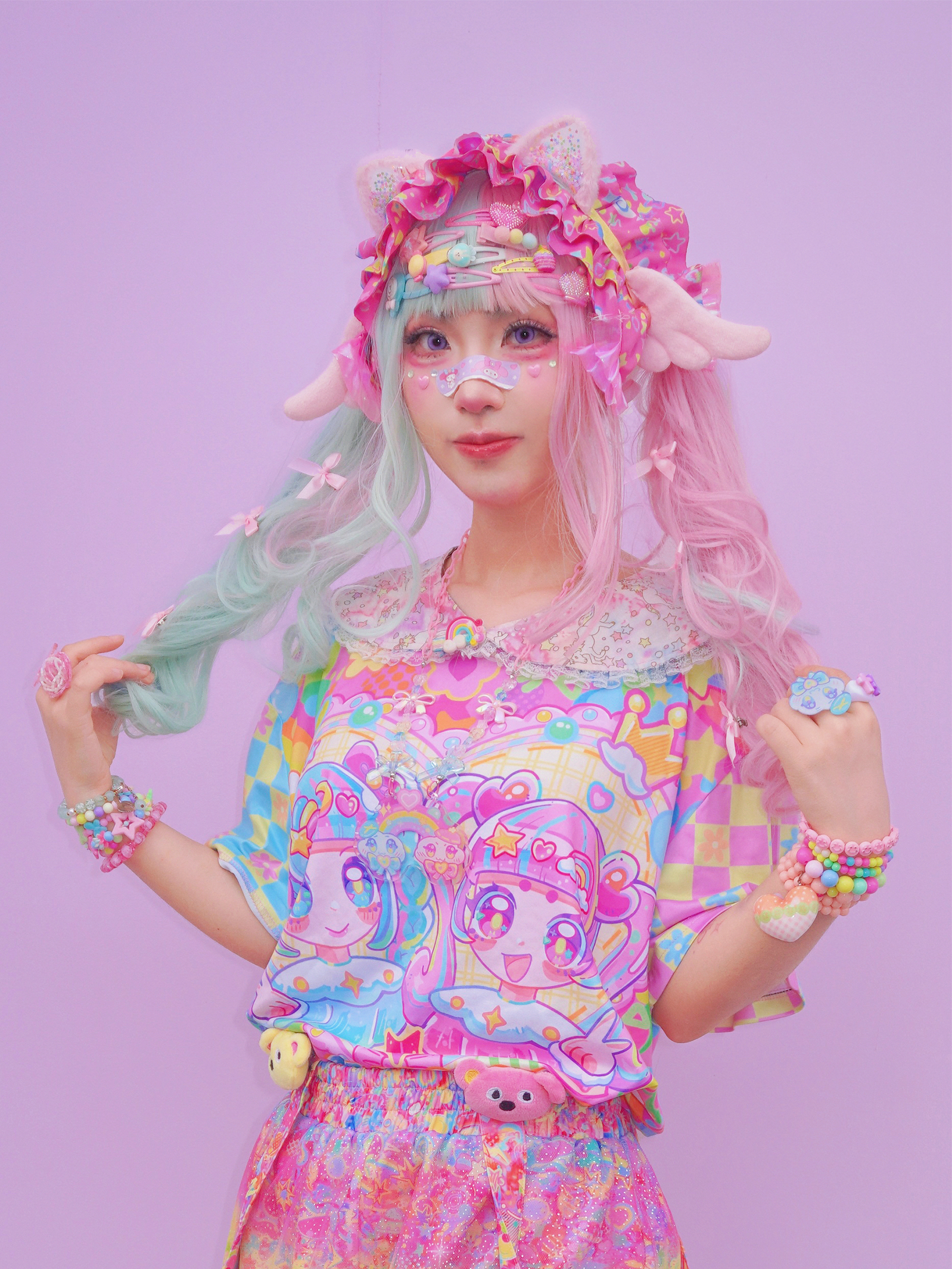 Dream Bubble - Pink Angel Cat Ear Headband headband Dream Bubble
