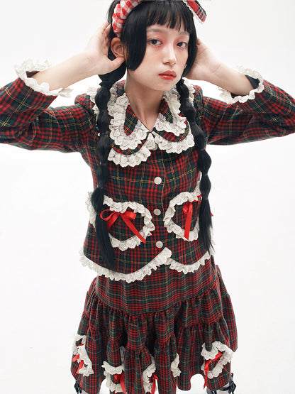 SOS MEME CLUB - Showa Retro Red Blazer jacket SOS MEME CLUB