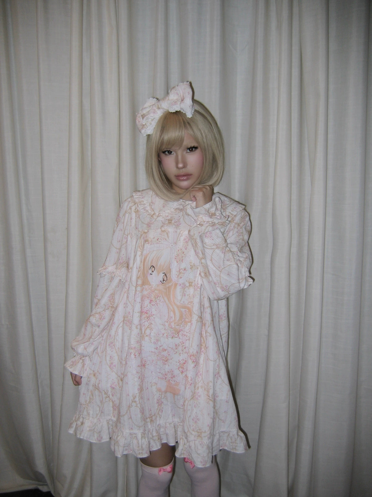 SelfishGhost - Floral Peter Pan Collar Dress dress SelfishGhost