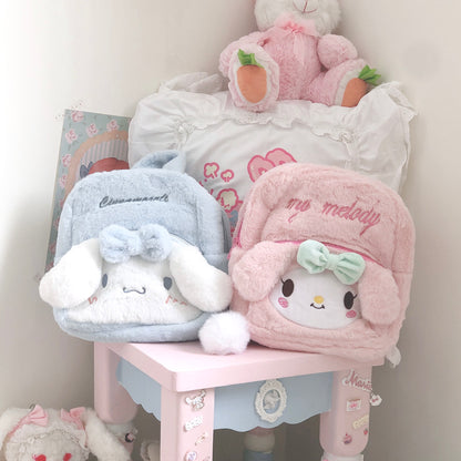 blurredbear原创日系可爱软妹日常学生百搭毛绒双肩jk包包 bag Blurred Bear