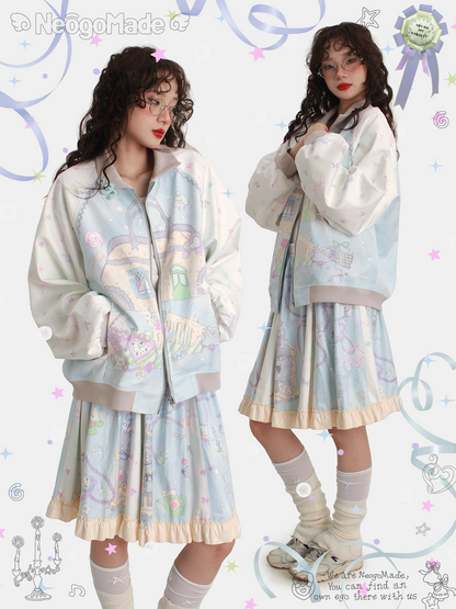 NeogoMade – Kawaii "Lily and her Dream House" Jacket Skirt Set set NeogoMade