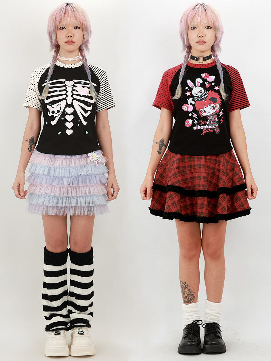 NIHONKIDS - Skull Print Punk Tee tee NIHON KIDS