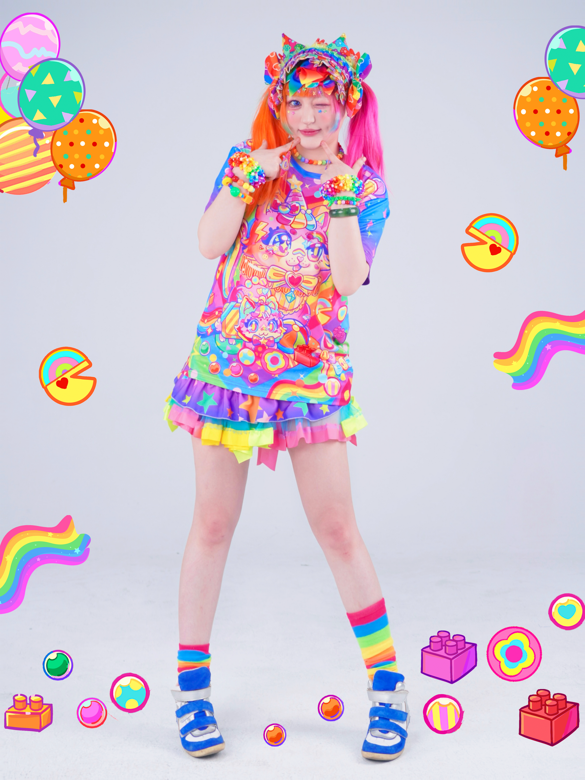 Dream Bubble - Blue Purple Cat Tee tshirt Dream Bubble