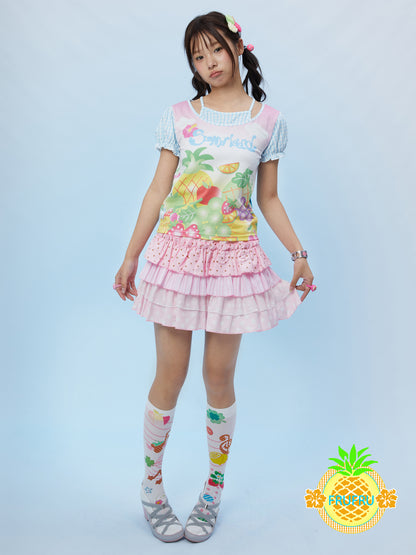 Frufru - Polka Dot Cake Skirt | Cute Girlcore Ruffle Aesthetic Skirt skirt frufru