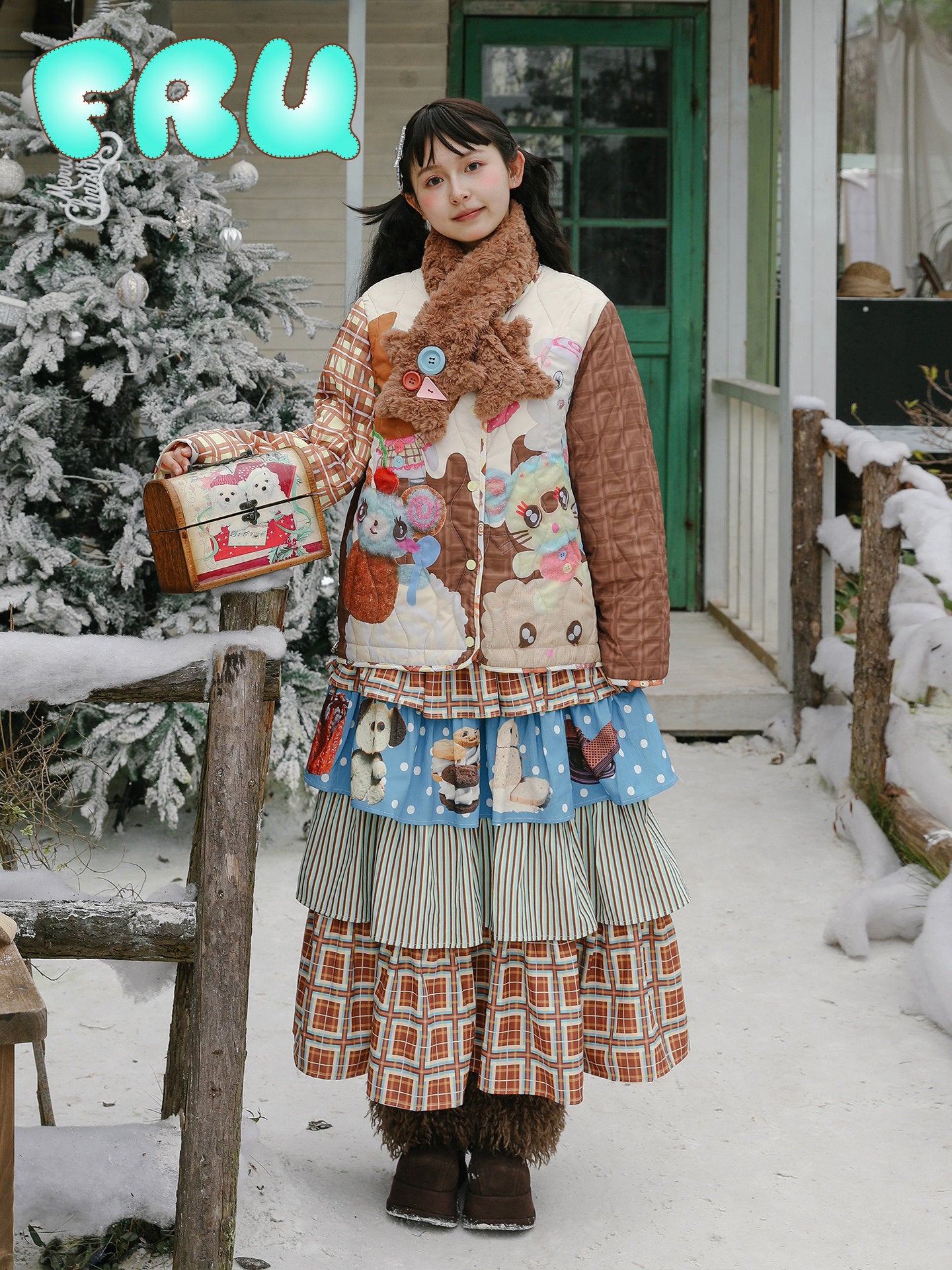 frufru - Kawaii Doll Quilted Jacket jacket frufru