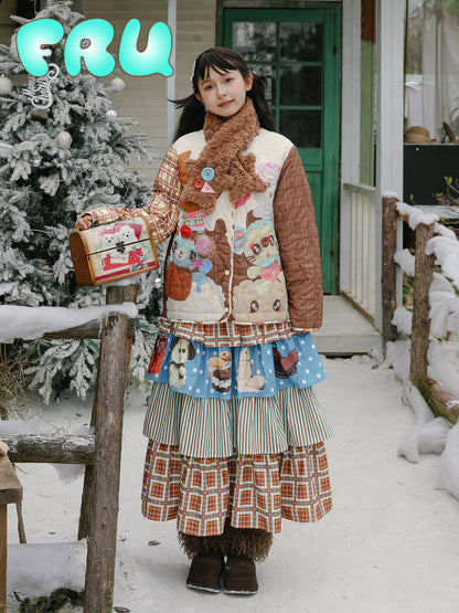 frufru - Kawaii Doll Quilted Jacket jacket frufru