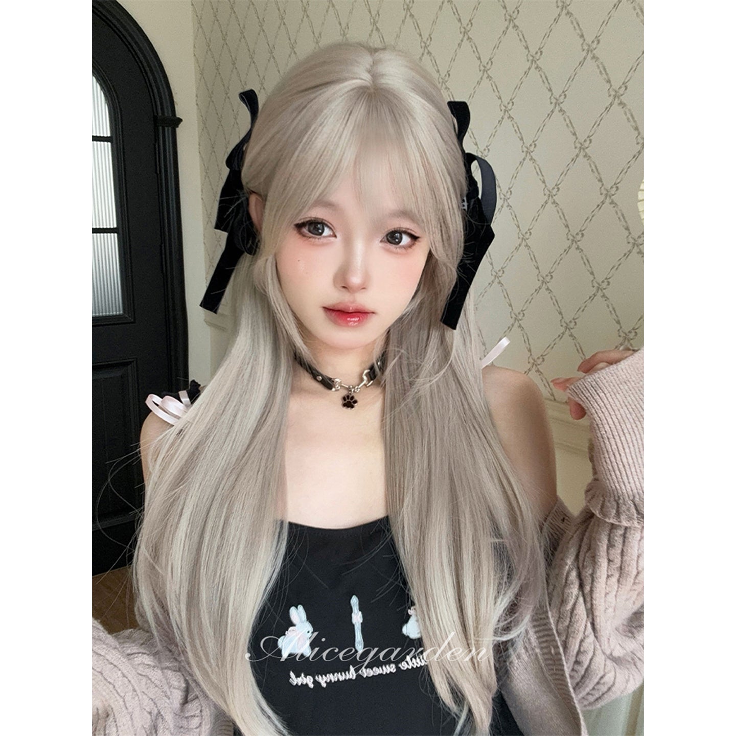 Alice Garden - Silver Gray Straight Wig wig Alice Garden