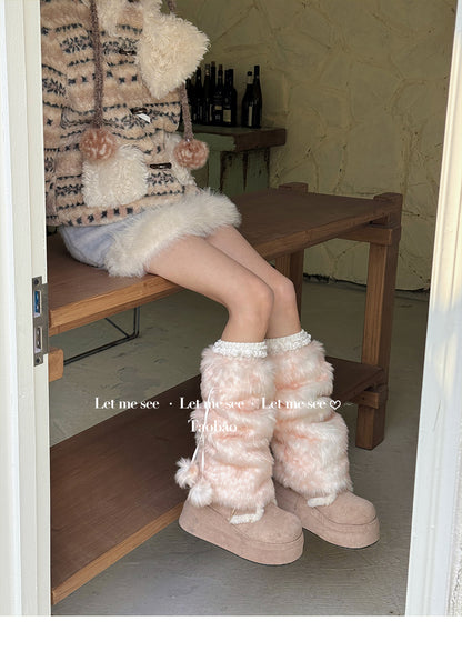 LET ME SEE - Kawaii Winter Deer Leg Warmers leg warmmers let me see