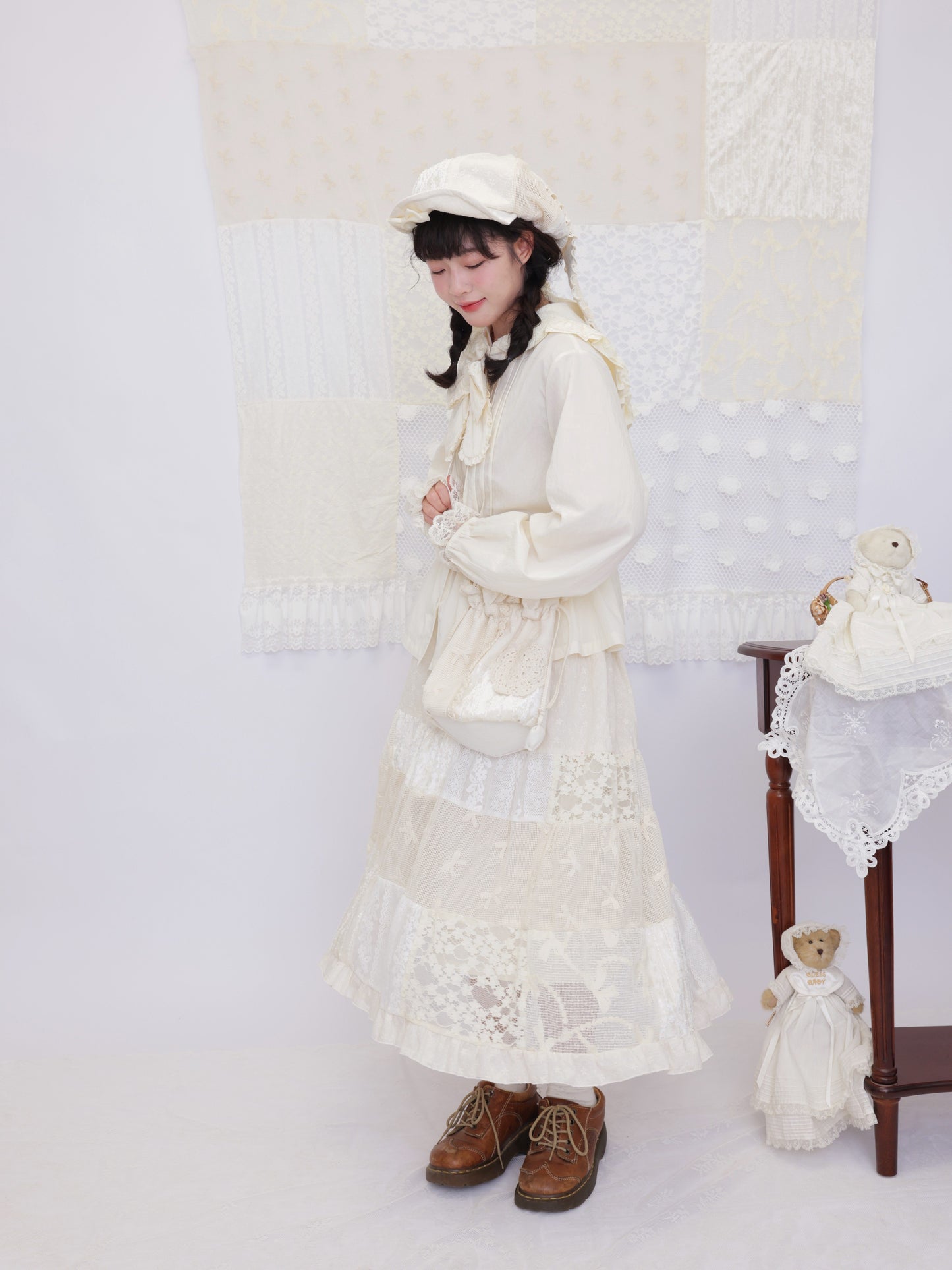 SemenCoicis - Lace Patchwork Cake Skirt skirt SemenCoicis
