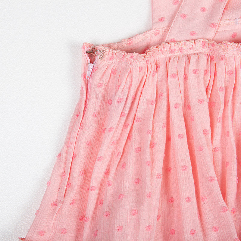 DADANAKO - Pink Polka Dot Pinafore Dress dress DADANAKO