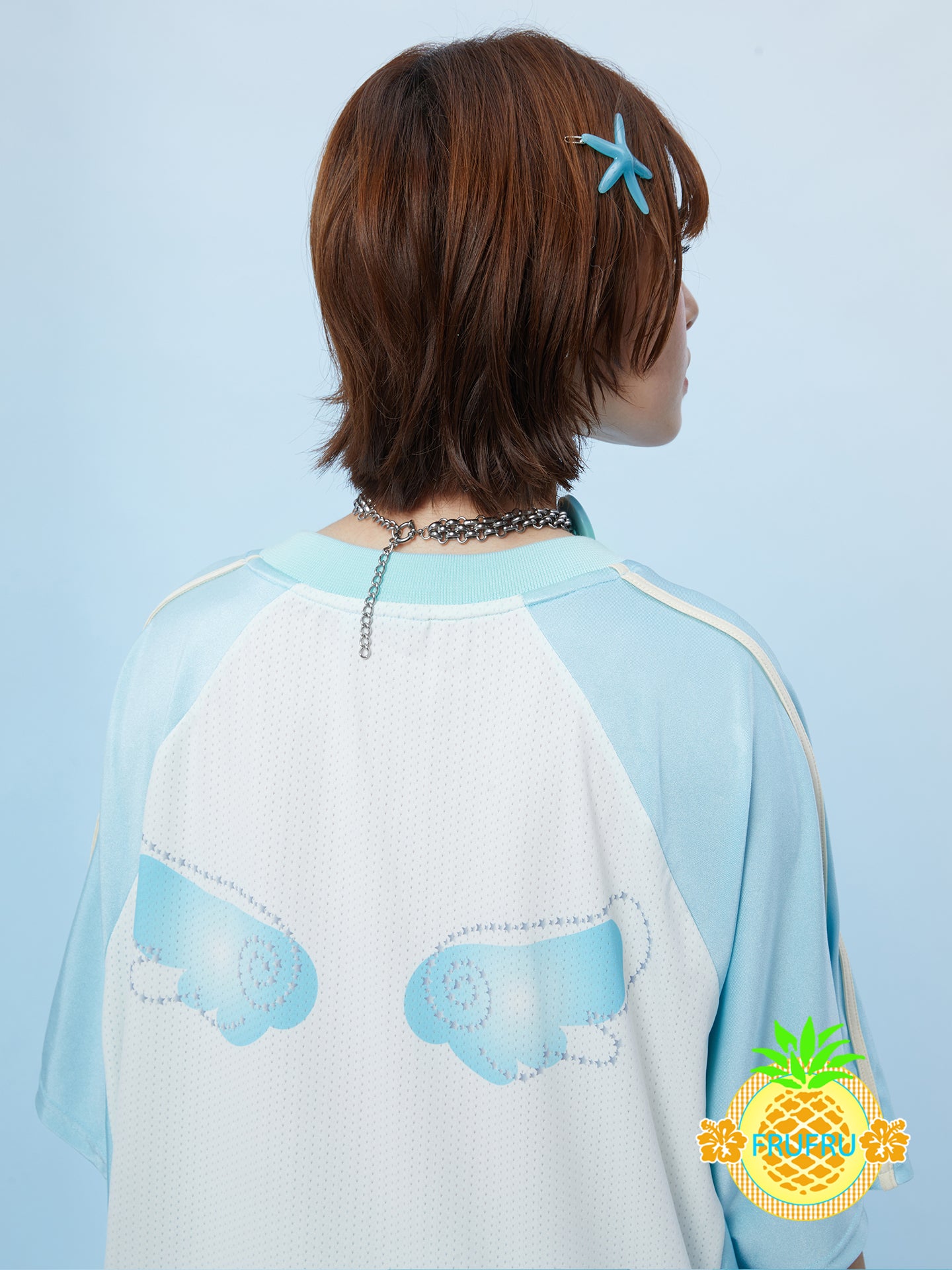 FruFru - Kawaii Baseball Tee Loose Fit Contrast Sleeves tshirt frufru