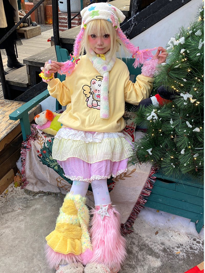 NIHON KIDS - Decora Kei Star Cat Ear Beanie hat NIHON KIDS