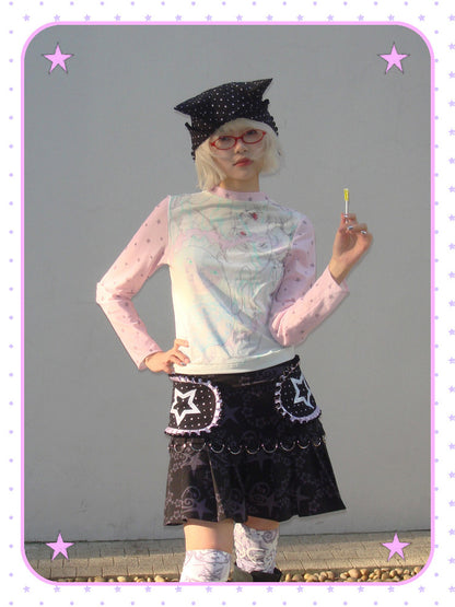 RustSet - Star Polka Dot Pleated Skirt skirt rustset