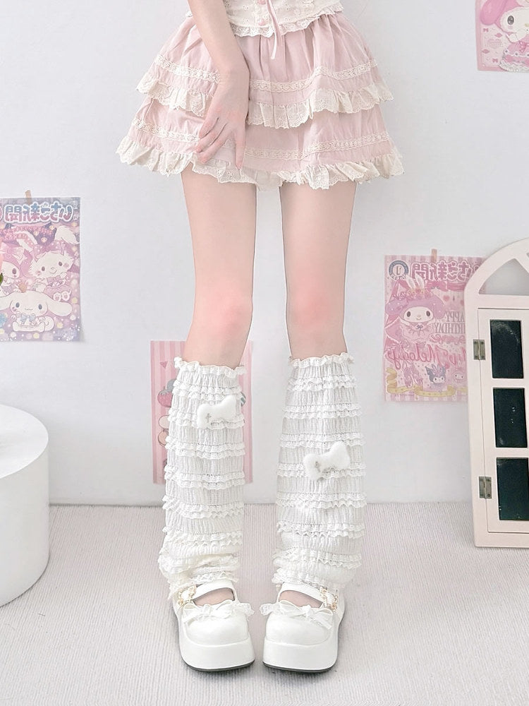 2 Bears JK Lace Leg Warmers | Cute Kawaii Sock Covers leg warmmers 2 bears