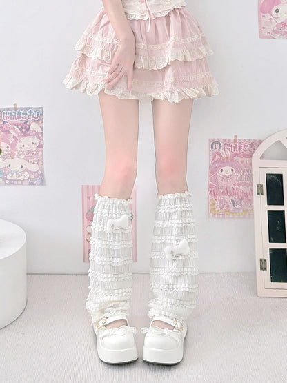 2 Bears JK Lace Leg Warmers | Cute Kawaii Sock Covers leg warmmers 2 bears