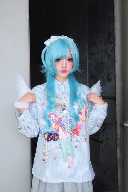 BlackBerry - Harajuku Stripe Shirt shirt BlackBerry