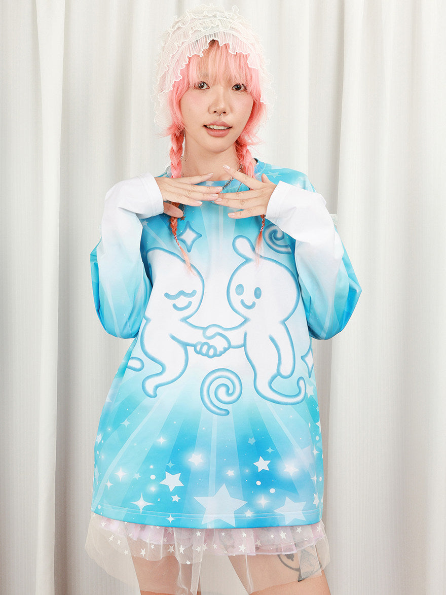 NIHON KIDS - Y2K Dreamcore Star Long Sleeve Tee shirt NIHON KIDS