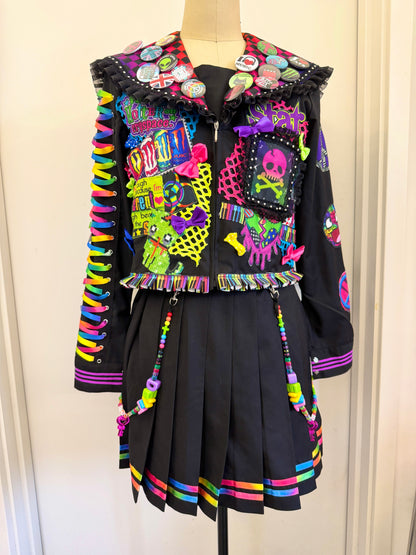 Red Devil - Neon Rainbow Patchwork Sailor Set shirt Red Devil