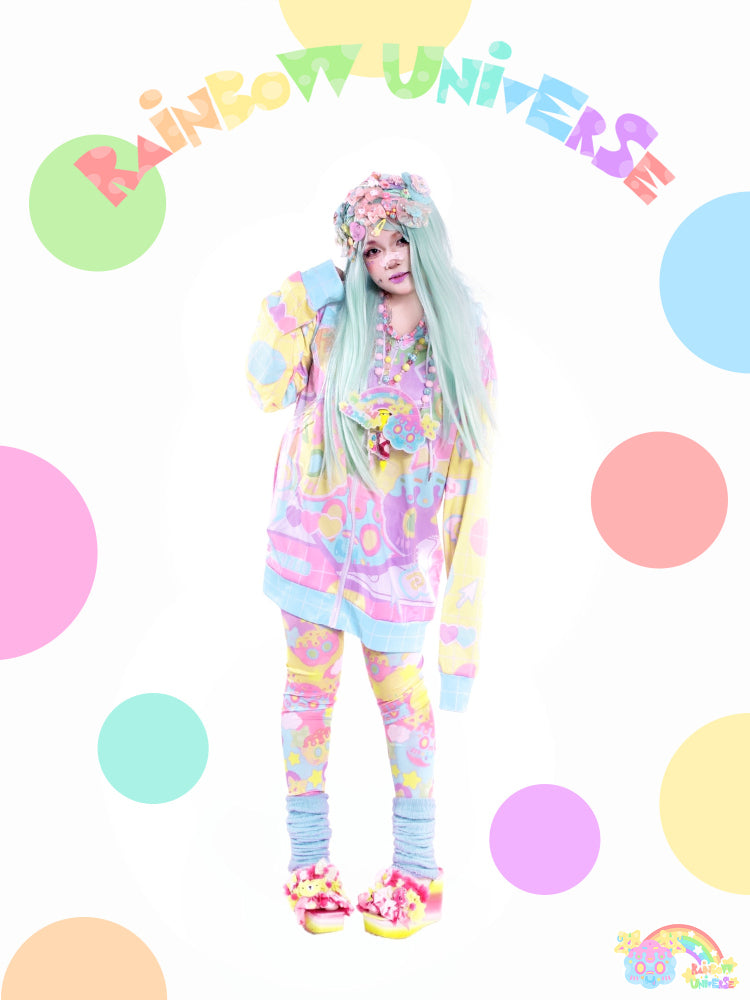 Rainbow Universe RUX – Decora Kei Pastel Macaron Leggings pants Rainbow Universe RUX