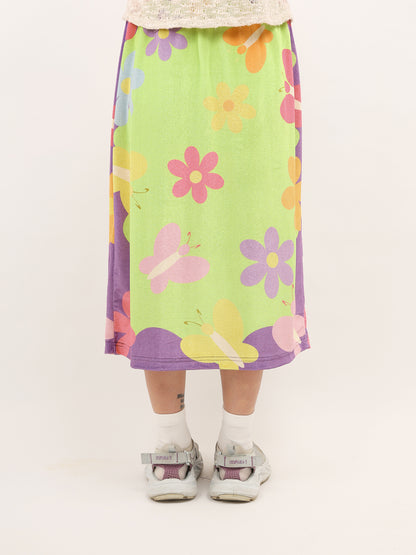 NIHON KIDS - Decora Velvet Maxi Skirt Garden Dog Cute skirt NIHON KIDS