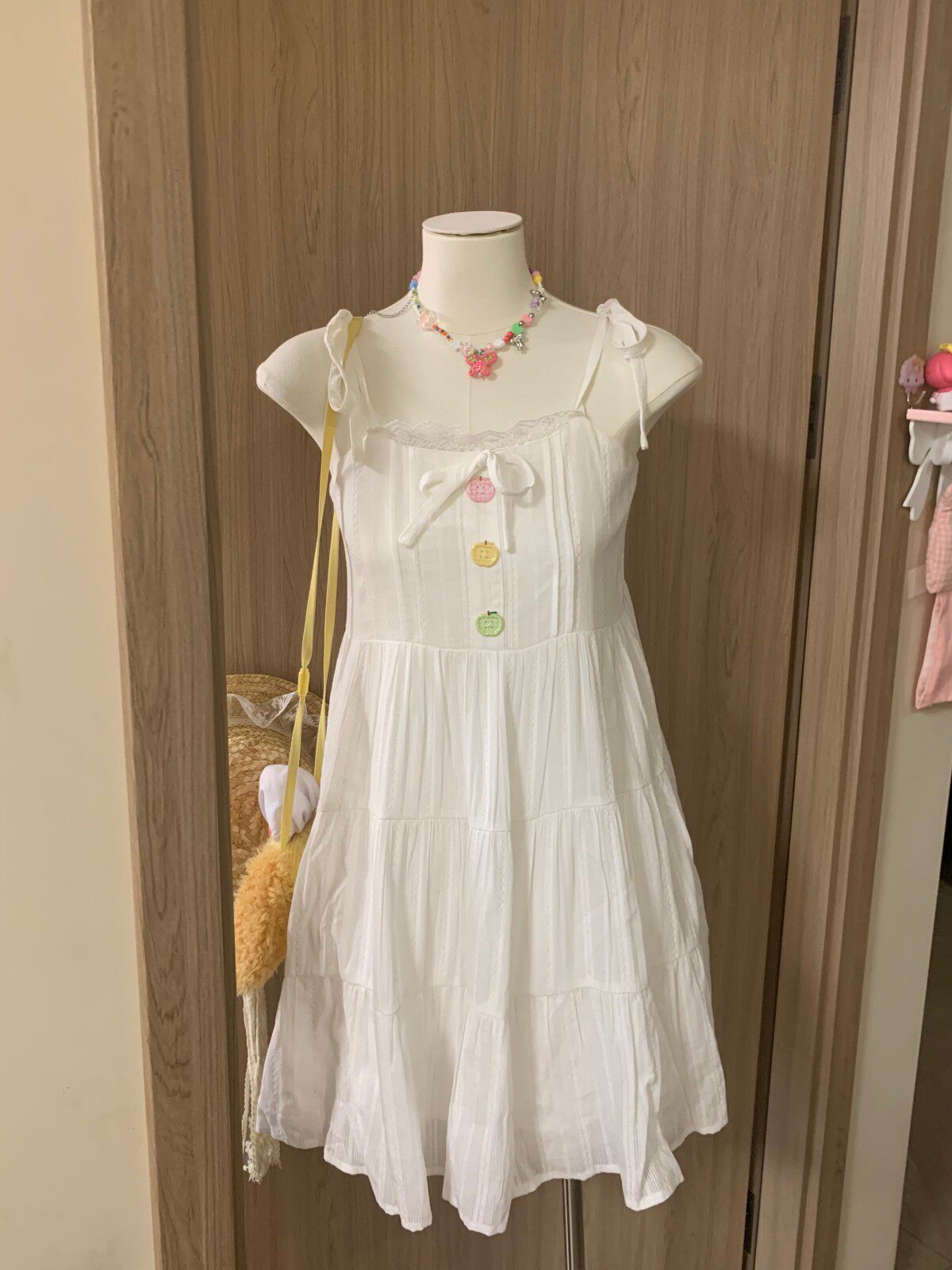 Blurred Bear - White Lace A-Line Dress dress Blurred Bear