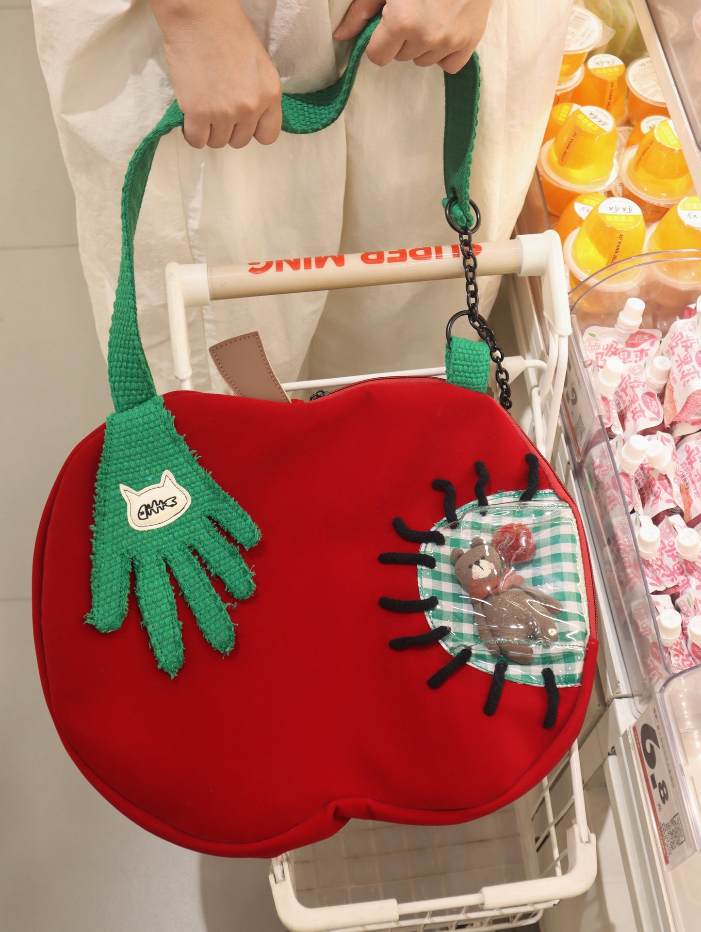 One Fish - Kawaii Apple Hand  Bag Shoulder Crossbody Bag