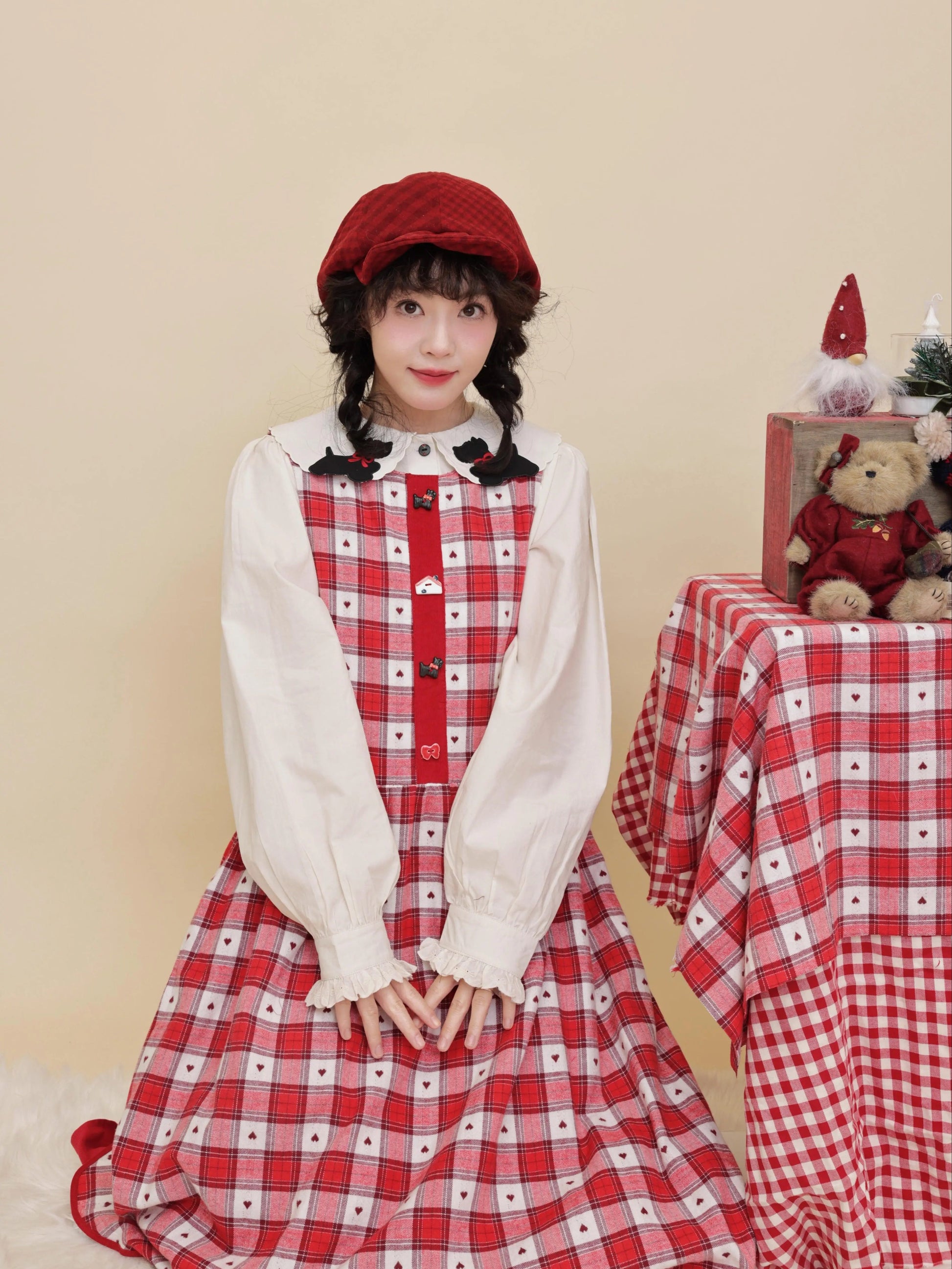 SemenCoicis - Vintage Heart Jacquard Dress dress SemenCoicis