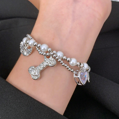 Kiwi Store - Y2K Saturn Bone Bracelet bracelet kiwi store