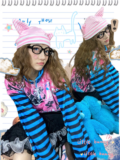 LEERROO - Y2K Punk Cat Ear Fleece Hat hat Leerroo