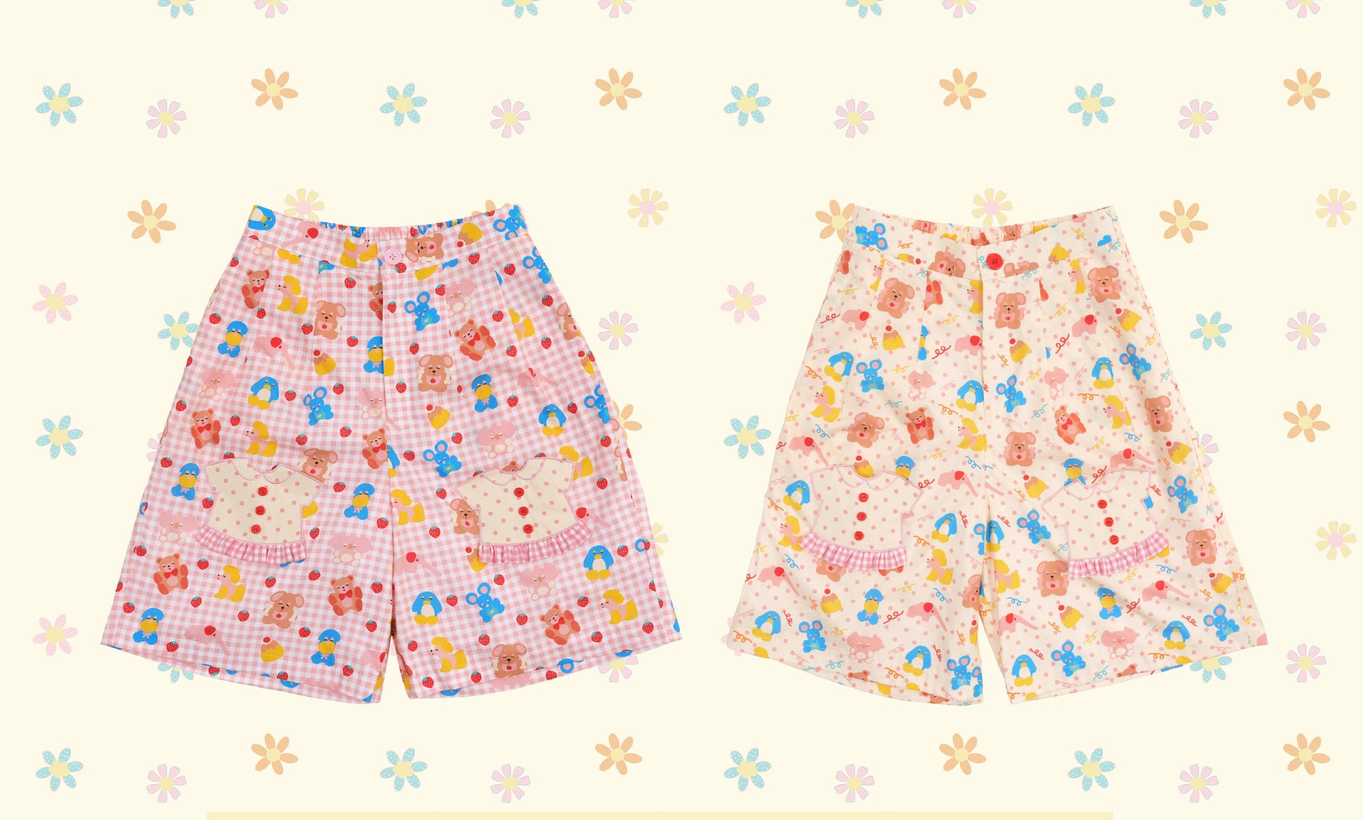 NIKKOU - Cotton Loose Bermuda Shorts shorts Nikkou home