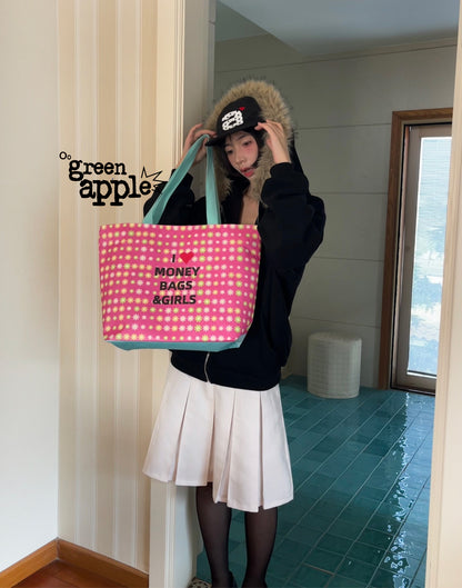 Oogreenapple - Y2K Doll Print Tote Bag bag Oogreenapple