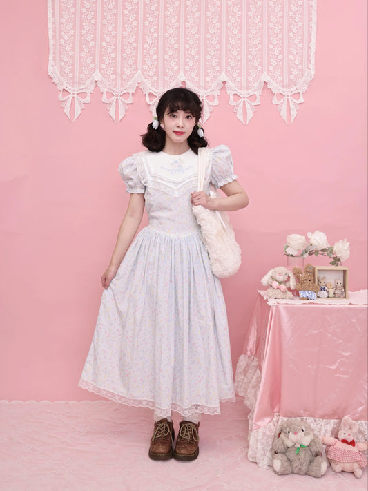 SemenCoicis - Kawaii Floral Sailor Dress dress SemenCoicis