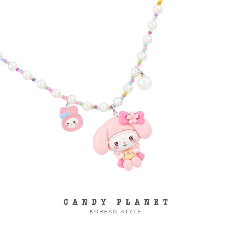 Candy Planet - Decora Kei Pink My Melody Beaded Necklace necklace candy planet