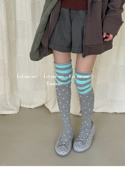 LET ME SEE - Polka Dot & Striped Over-the-Knee Socks socks let me see