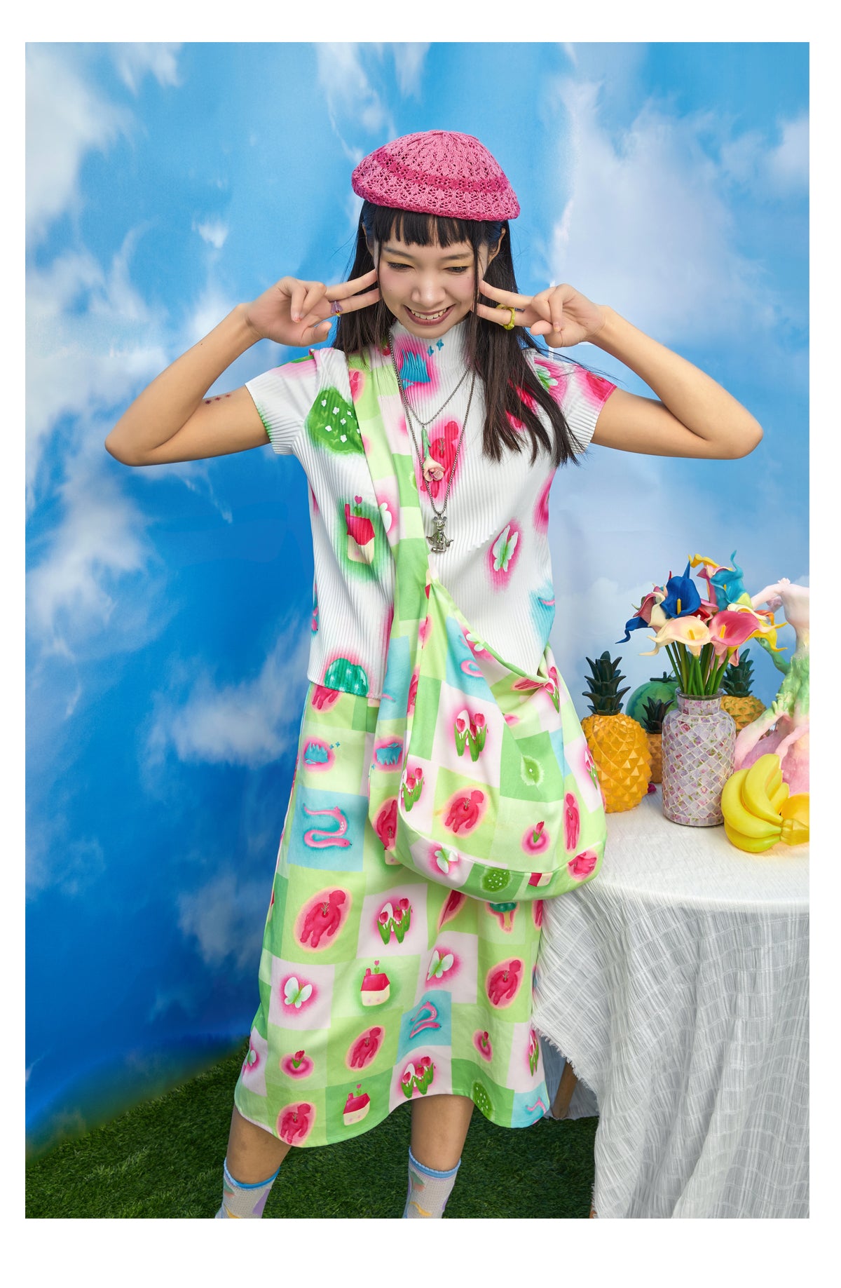 Harajuku Bag Green Shoulder Crossbody Bag Dumpling Shape Bag bag Moon Meadow