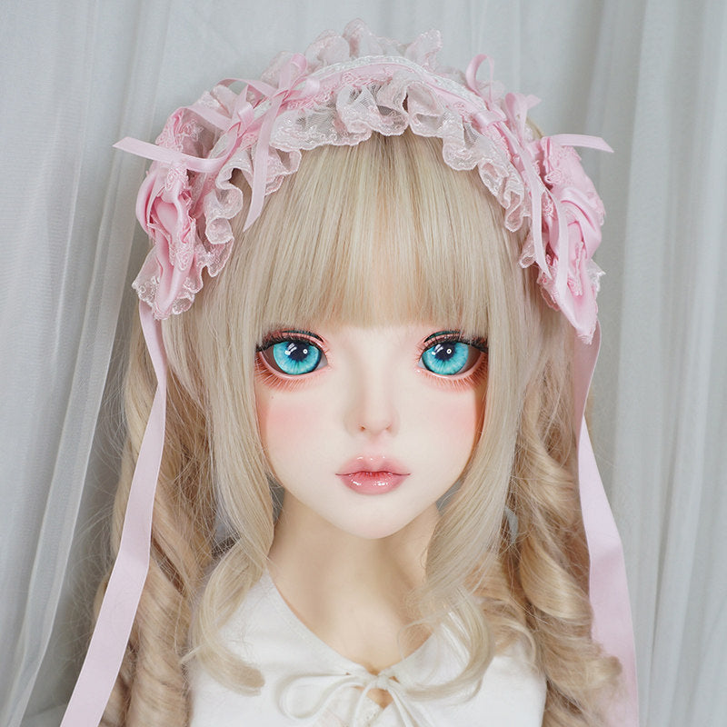 Maojiang - Lace Bow Ruffle Headband