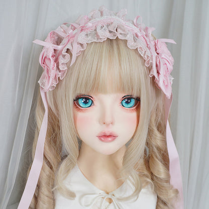 Maojiang - Lace Bow Ruffle Headband