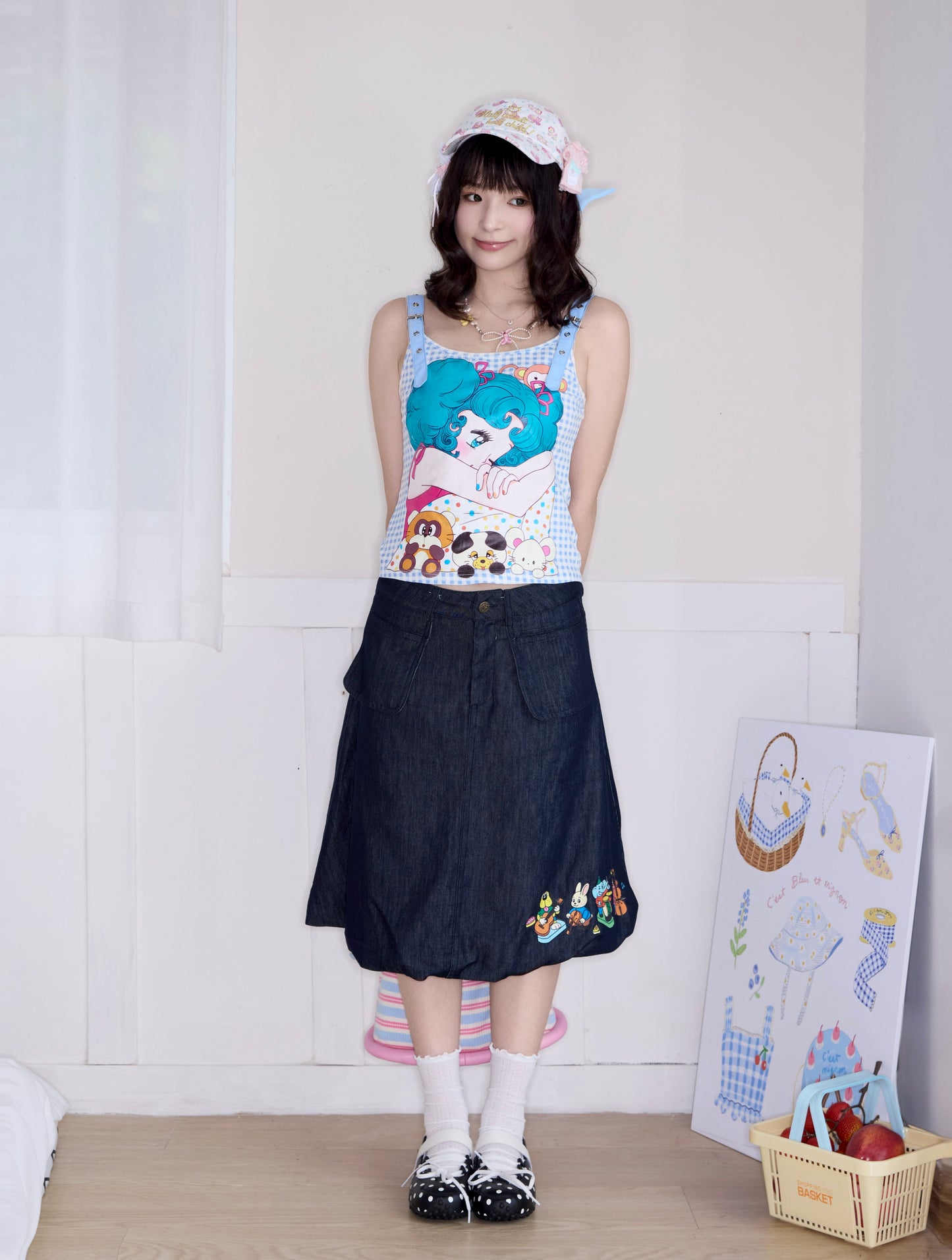 Robootoo - Cute Artist Print Tee & Slim Cami camisole Robootoo