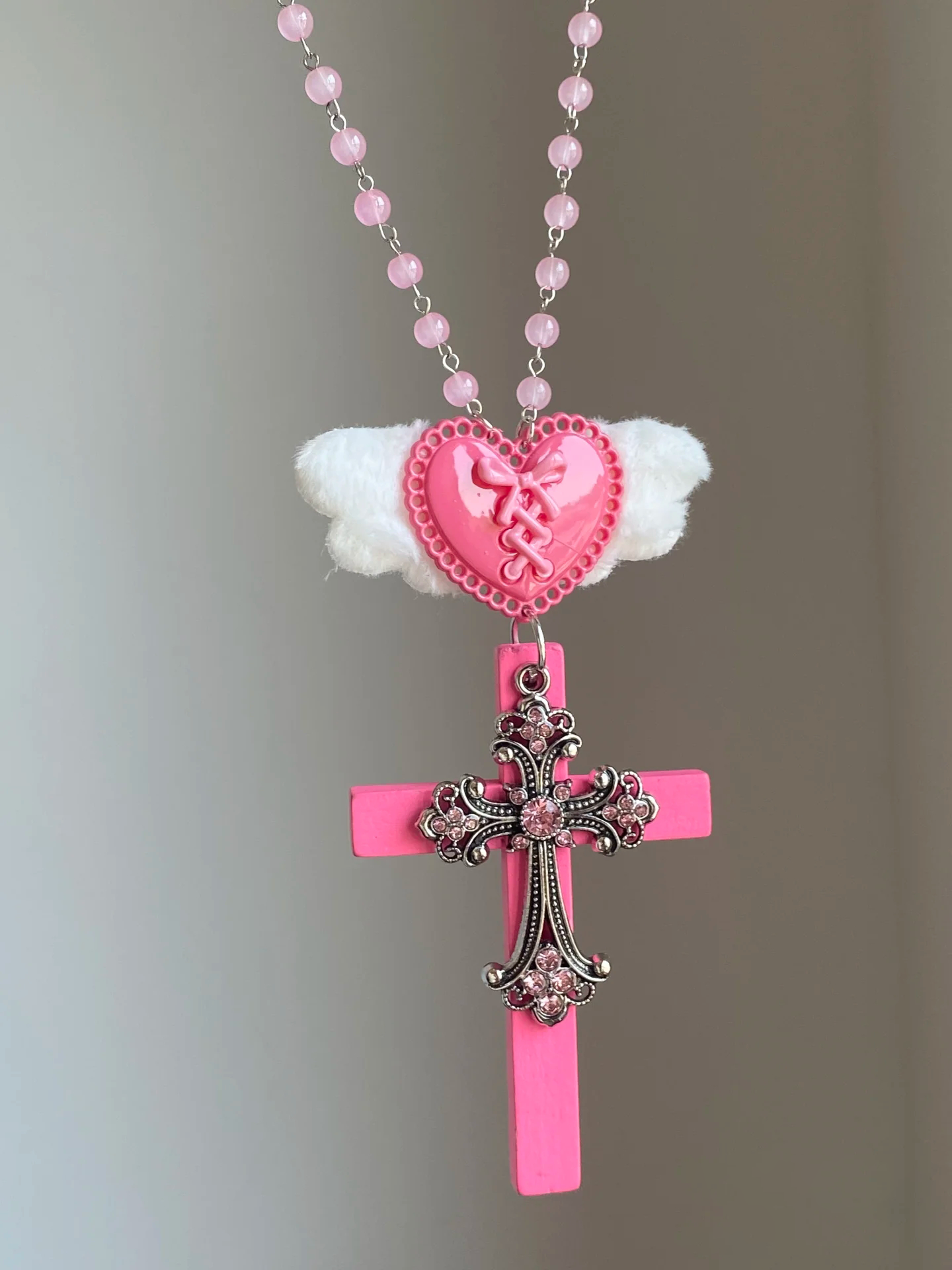 Kiwi Store - Y2K Large Angel Cross Necklace necklace kiwi store