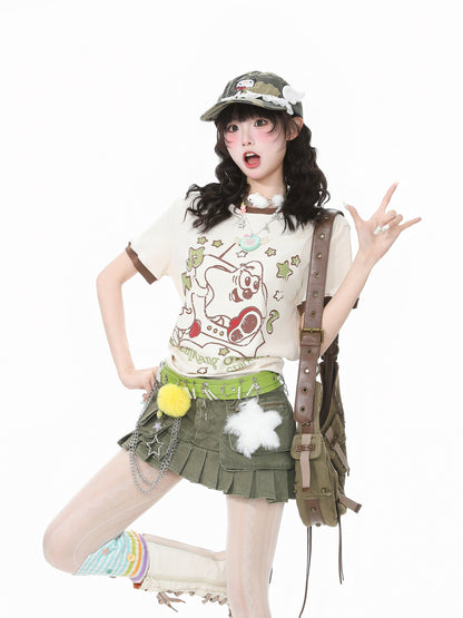 Languid Park - Star Print Slim Tee tshirt Languid Park